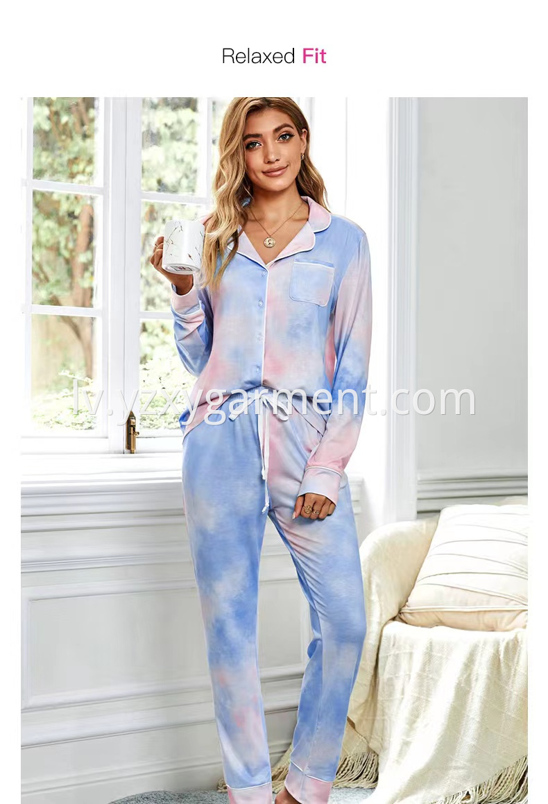 European And American Tie Dye Pajamas